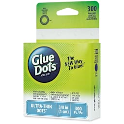 Glue Dots Ultra-Thin Glue Dots - 3/8", Roll of 300 (front of package)