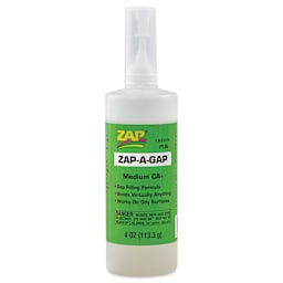 Zap-A-Gap CA+ Adhesive - Medium, 4 oz, front of the packaging