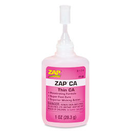 Zap CA Adhesive - Thin, front of the packaging with cap off