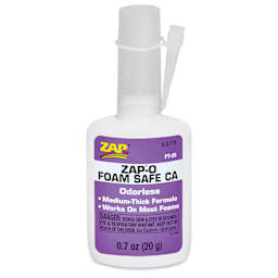 Zap-O Foam Safe CA Adhesive - Odorless, front of the packaging