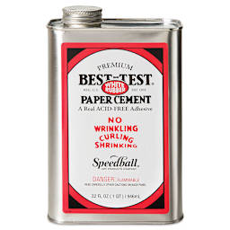 Best-Test Acid-Free Paper Cement - Front of 32 oz can shown