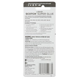 Scotch Super Glue - Brush Tip, 0.17 oz - back of packaging