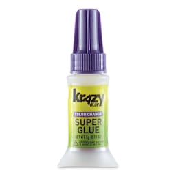 Krazy Glue Color Change Super Glue - Capped 5 gram tube of Glue shown upright