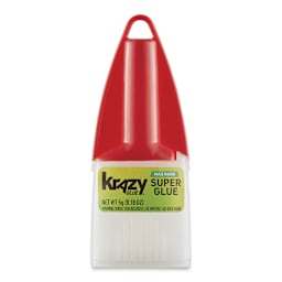 Krazy Glue Max Bond Super Glue - 5 gram tube shown upright and capped