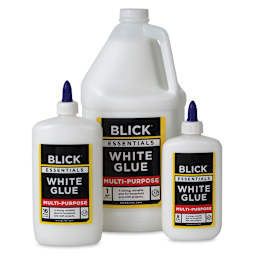 Blick White Glue, Pictured various sizes
