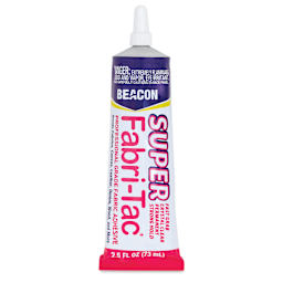 Beacon Super Fabri-Tac Fabric Adhesive - 2.5 oz, front of the tube