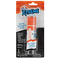 Elmer's X-Treme School Glue Stick - Front of blister package of single Glue Stick