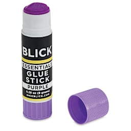 Blick Glue Stick - 0.28 oz, Purple with lid off