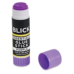 Blick Glue Stick - 0.74 oz, Purple with cap off