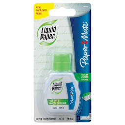 Liquid Paper Correction Fluid - Front of blister package showing bottle

