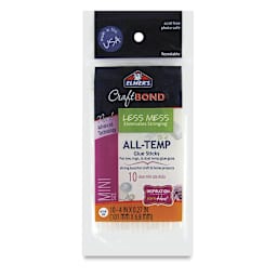 Elmer's CraftBond All-Temp Glue Sticks - Front of package of 10 Mini Glue Sticks