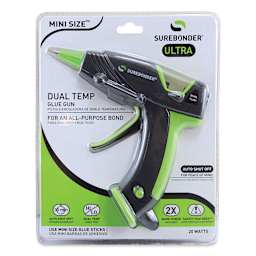 Surebonder Ultra Series Mini Dual Temp Glue Gun, front of the packaging