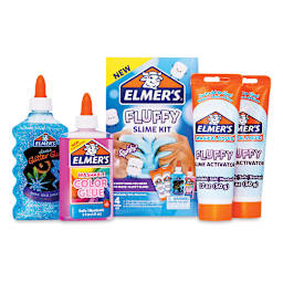 Elmer's Fluffy Slime Kit - Components of Kit with package