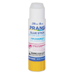 Prang Glue Stick - Clear, 0.28 oz - with cap removed