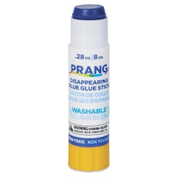 Prang Glue Stick - Blue, 0.28 oz - with cap removed
