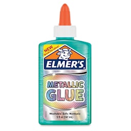 Elmer's Metallic Glue - Front of 5 oz. Teal Bottle