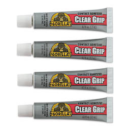 Gorilla Clear Grip Glue - 4 .2 oz tubes shown horizontally
