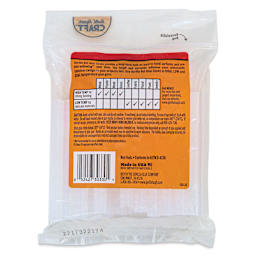 Gorilla All-Temp Hot Glue Sticks - Pkg of 30, 4" (Back of package)