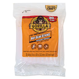 Gorilla All-Temp Hot Glue Sticks - Pkg of 30, 4" (Front of package)All Temp 