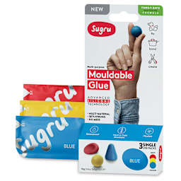 Sugru Mouldable Glue - Pkg of 3, Blue/Red/Yellow