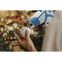 Studio Designs Mini Cordless Glue Gun - in use to make holiday ornament