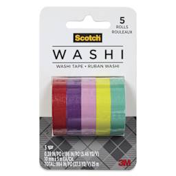 Scotch Washi Tape - Tropical Colors, Set of 5 - front of packaging