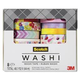 Scotch Washi Tape - Spring Colors, Set of 8 - front of packaging