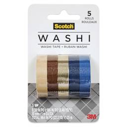 Scotch Washi Tape - Earth Colors, Set of 5 - front of packaging