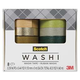 Scotch Washi Tape - Solid Earth Colors, Set of 8 - front of packaging
