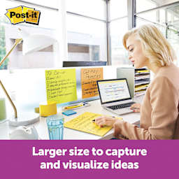 Larger size to capture and visualize ideas