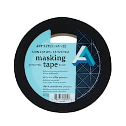 Art Alternatives pH Neutral Black Masking Tape, 1/2" x 60 yds.