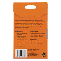 Gorilla Permanent Adhesive Dots - Pkg of 150, 1/2" - back of packaging