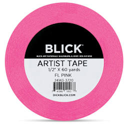 Blick Artist Tape - Fluorescent Pink, 1/2" x 60 yds, front