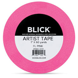 Blick Artist Tape - Fluorescent Pink, 1" x 60 yds, front