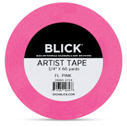 Blick Artist Tape - Fluorescent Pink, 3/4" x 60 yds, front