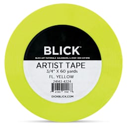 Blick Artist Tape - Fluorescent Yellow, 3/4" x 60 yds, front