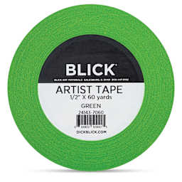 Blick Artist Tape - Green, 1/2" x 60 yds, front