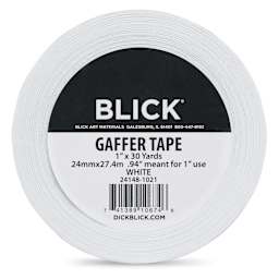 Blick Gaffers Tape - 1" x 30 yds, White (Front of packaging)