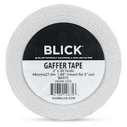 Blick Gaffers Tape - 2" x 30 yds, White (Front of packaging)