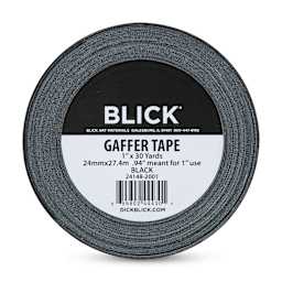 Blick Gaffers Tape - 1" x 30 yds, Black (Front of packaging)