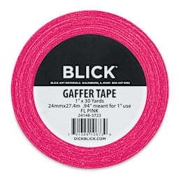 Blick Gaffers Tape - 1" x 30 yds, Fluorescent Pink (Front of packaging)