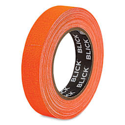 Blick Gaffers Tape - 1" x 30 yds, Fluorescent Orange (Back of roll)