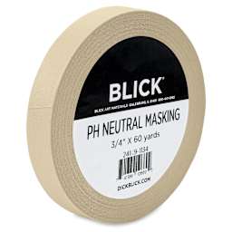 Blick pH Neutral Masking Tape - Natural, 3/4" x 60 yds - angled