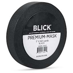 Blick Premium Masking Tape - Black, 1" x 60 yds - angled