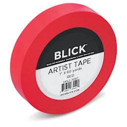 Blick Artist Tape - Red, 1" x 60 yds side view