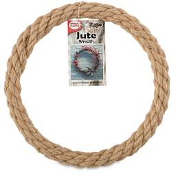 Natural Jute Rope Wreath - Single Wreath shown with Label
