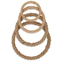 Natural Jute Rope Wreath - 4 diameters of Wreath shown together