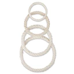 Pepperell Craft Natural Cotton Rope Wreath - Several sizes of Wreaths shown overlapped
