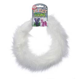 Pepperell Craft Fuzzy Stems - 9 Ft Roll of Pure White wire on hanging label