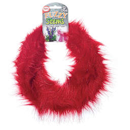 Pepperell Craft Fuzzy Stems - 9 Ft Roll of Red wire on hanging label
